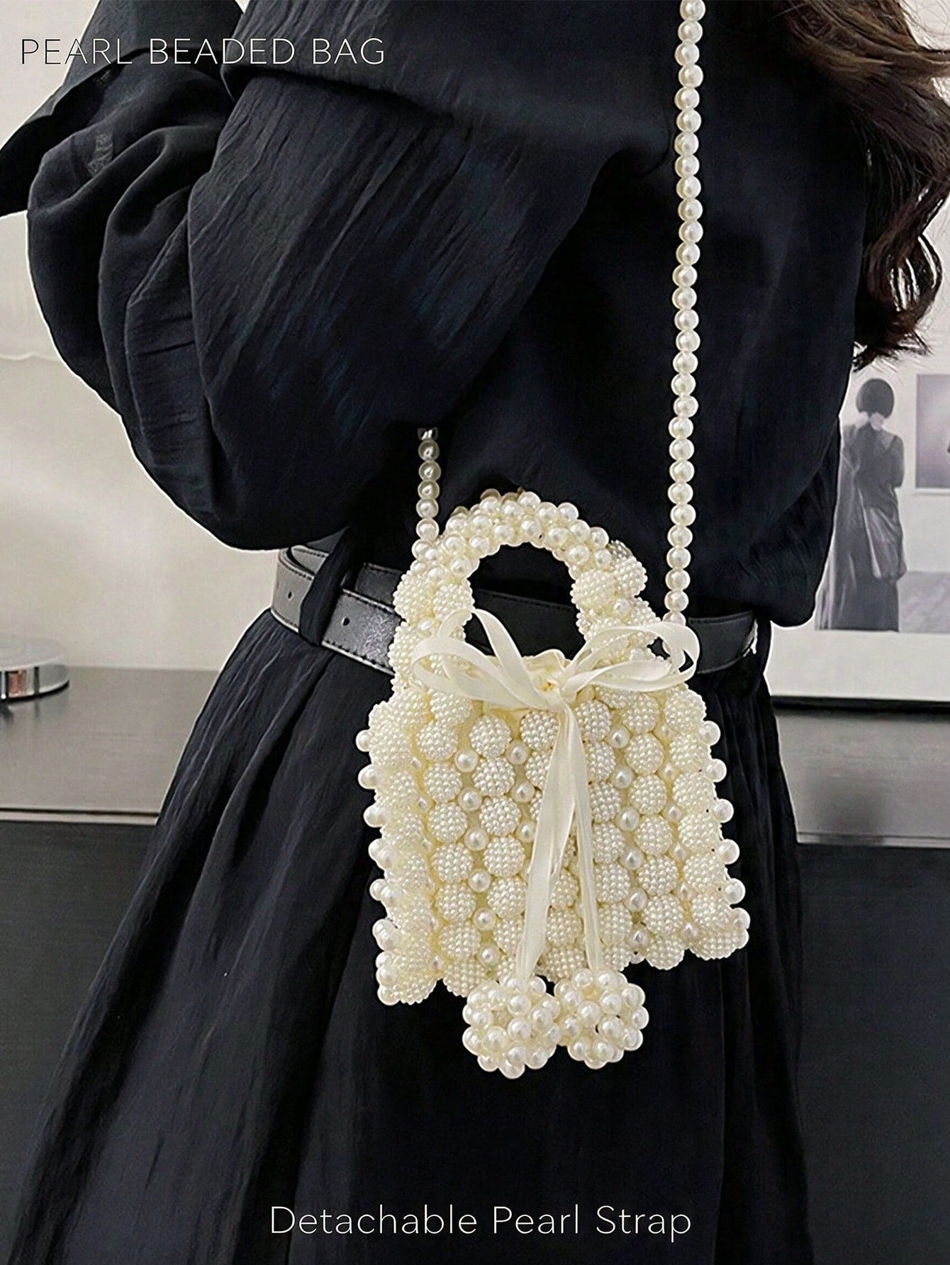 Minimalist Luxury Niche Style Mini Pearl Handbag For Women,Elegant Pearl Bag,Evening Bag, Crossbody Bag,Perfect For Wedding,Party, Purse,Gift For Her