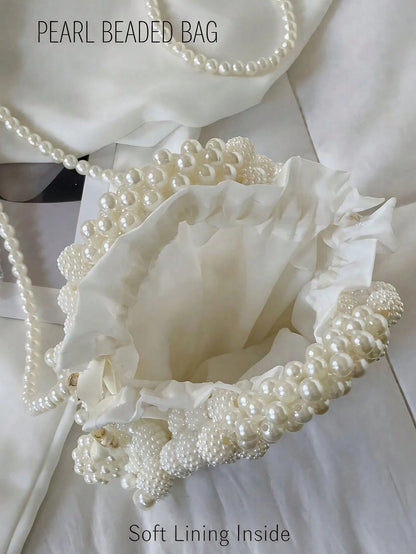 Minimalist Luxury Niche Style Mini Pearl Handbag For Women,Elegant Pearl Bag,Evening Bag, Crossbody Bag,Perfect For Wedding,Party, Purse,Gift For Her