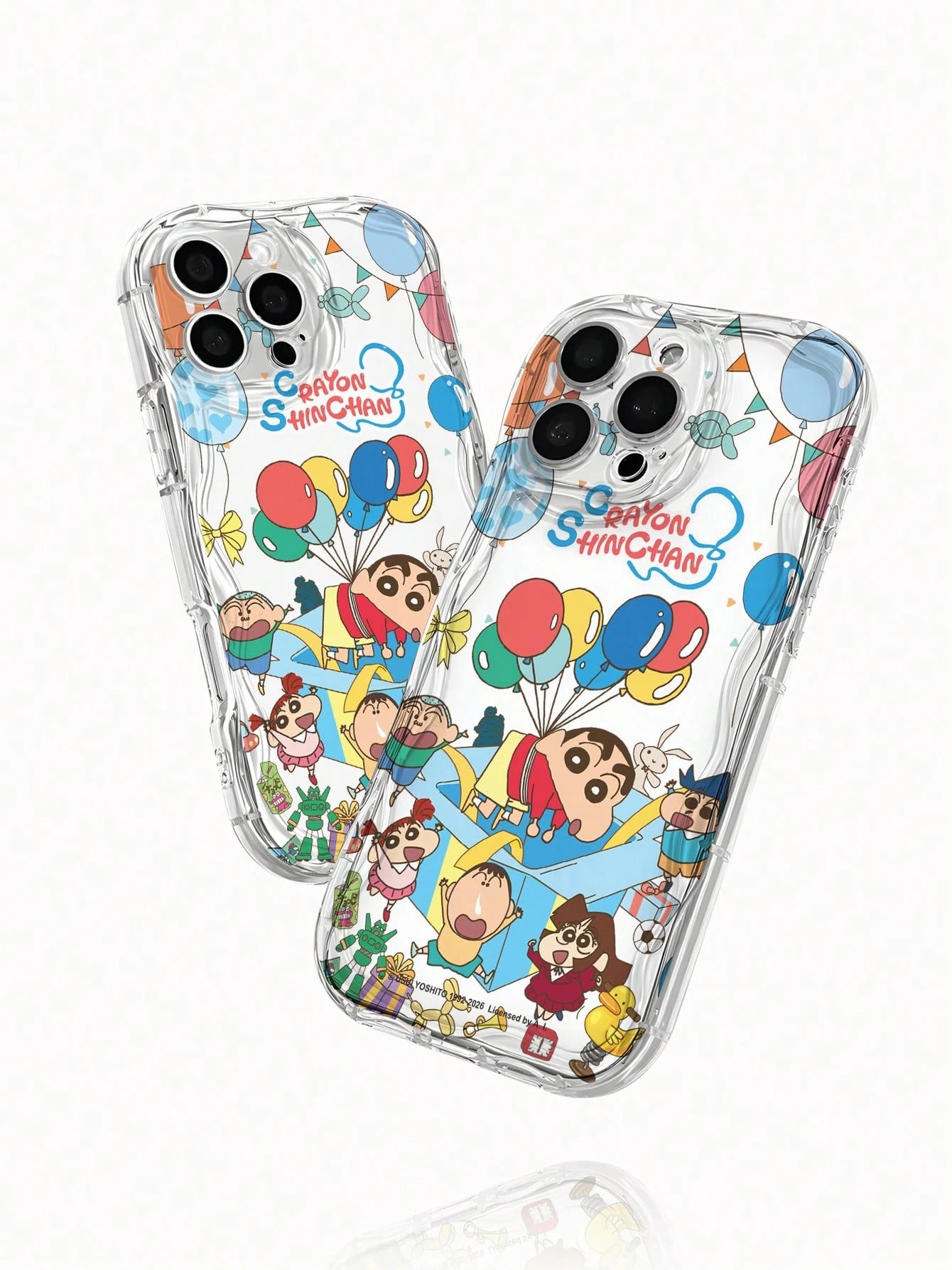 Miniso 1pc New Officially Licensed Disney Creative Pattern Unique Transparent Cow Print Thick Shockproof Protective Phone Case Compatible With Apple Series IPhone 17 ProMax/Air, 16, 11/12/13/14 Plus/X