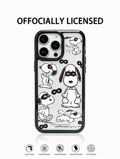 Miniso 1pc Star Wars Authorized 2-In-1 Acrylic Frame Anti-Drop Creative Raised Camera Cartoon Protective Pattern Thick Anti-Drop Protective Case Compatible With Apple 17 ProMax/Air, 16 Series, 11/12/1
