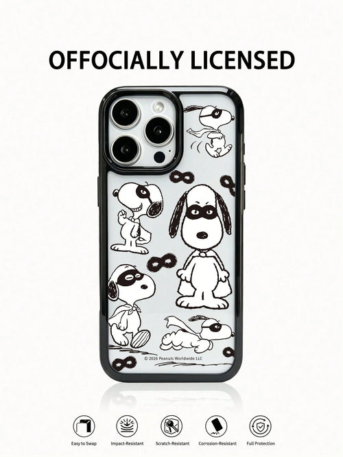 Miniso 1pc Star Wars Authorized 2-In-1 Acrylic Frame Anti-Drop Creative Raised Camera Cartoon Protective Pattern Thick Anti-Drop Protective Case Compatible With Apple 17 ProMax/Air, 16 Series, 11/12/1