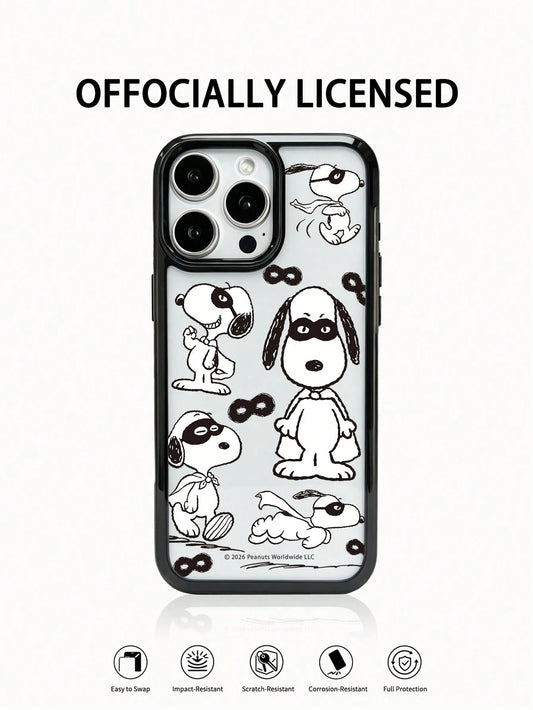 Miniso 1pc Star Wars Authorized 2-In-1 Acrylic Frame Anti-Drop Creative Raised Camera Cartoon Protective Pattern Thick Anti-Drop Protective Case Compatible With Apple 17 ProMax/Air, 16 Series, 11/12/1