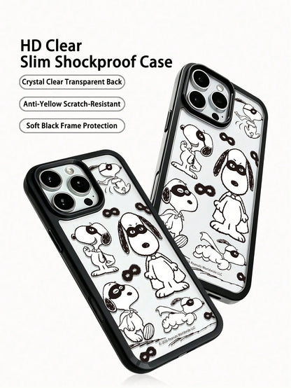 Miniso 1pc Star Wars Authorized 2-In-1 Acrylic Frame Anti-Drop Creative Raised Camera Cartoon Protective Pattern Thick Anti-Drop Protective Case Compatible With Apple 17 ProMax/Air, 16 Series, 11/12/1