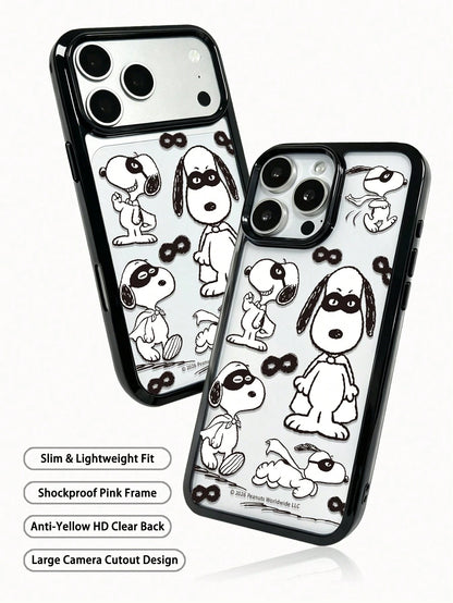 Miniso 1pc Star Wars Authorized 2-In-1 Acrylic Frame Anti-Drop Creative Raised Camera Cartoon Protective Pattern Thick Anti-Drop Protective Case Compatible With Apple 17 ProMax/Air, 16 Series, 11/12/1