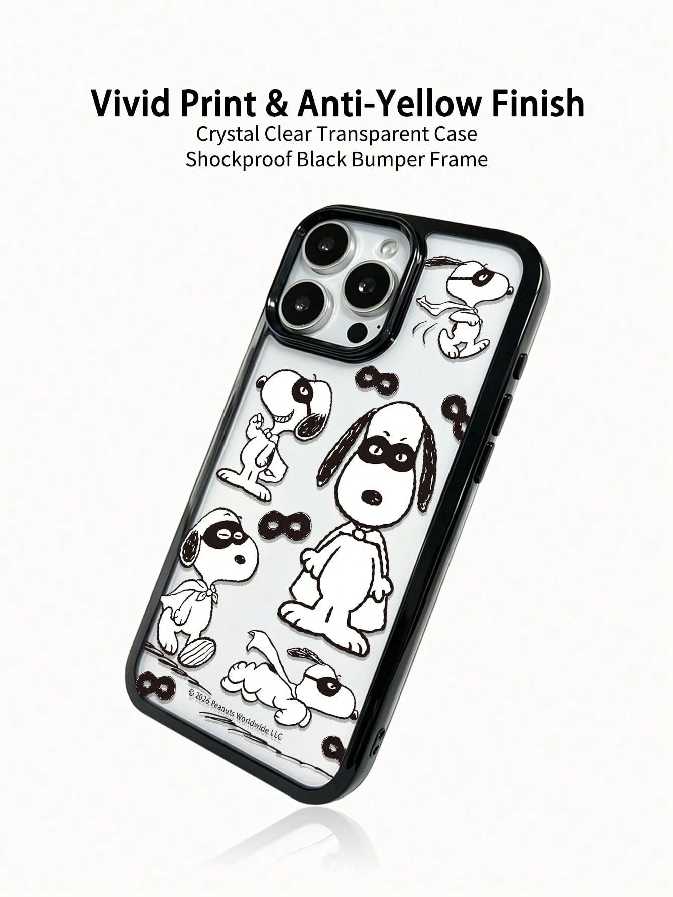 Miniso 1pc Star Wars Authorized 2-In-1 Acrylic Frame Anti-Drop Creative Raised Camera Cartoon Protective Pattern Thick Anti-Drop Protective Case Compatible With Apple 17 ProMax/Air, 16 Series, 11/12/1