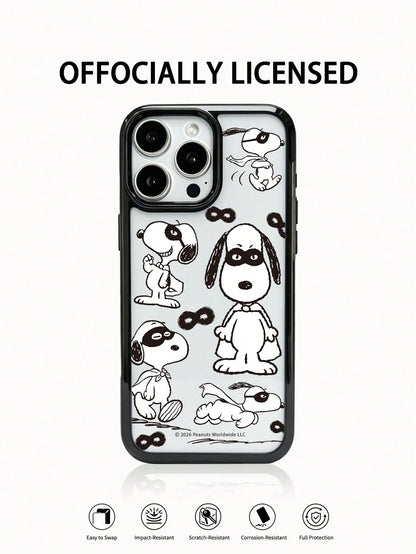 Miniso 1pc Star Wars Authorized 2-In-1 Acrylic Frame Anti-Drop Creative Raised Camera Cartoon Protective Pattern Thick Anti-Drop Protective Case Compatible With Apple 17 ProMax/Air, 16 Series, 11/12/1
