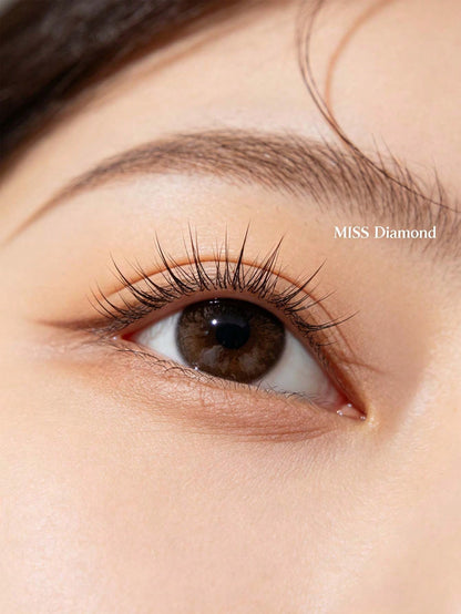 Miss Diamond 352pcs Wispy Lash Extension Kit, Natural Cluster Lashes DIY Eyelash Extension Kit, Fluffy C Curl Individual Lashes 9-12mm