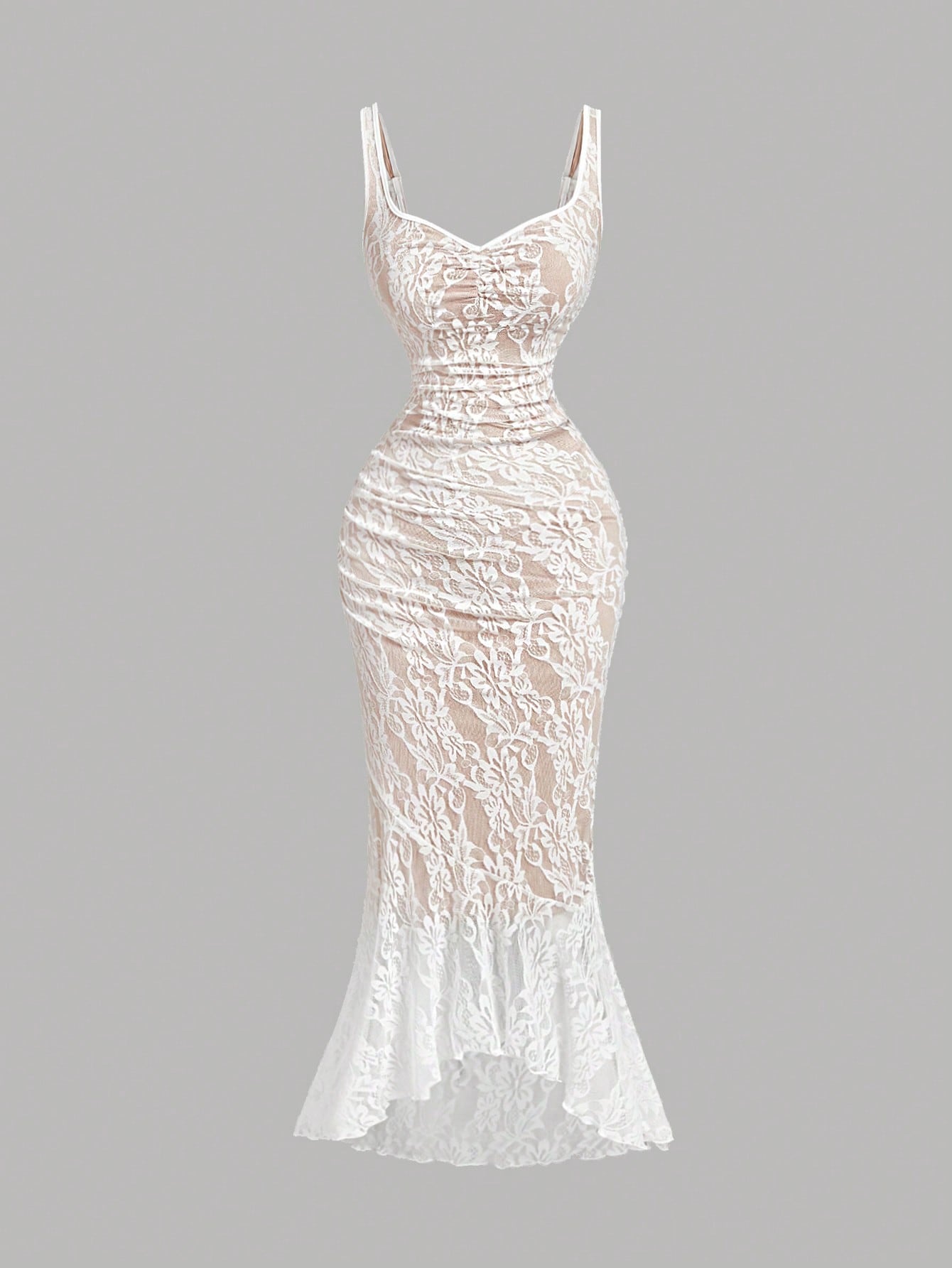 MOD Women's Elegant Sexy Lace Mermaid Midi Dress