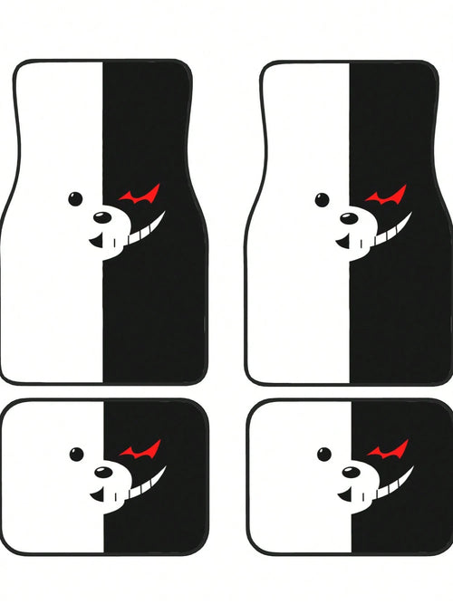 Monokuma 4-Piece Custom Printed All-Weather Floor Mats- Universal Fit For Suv, Truck, Van| Easy Clean