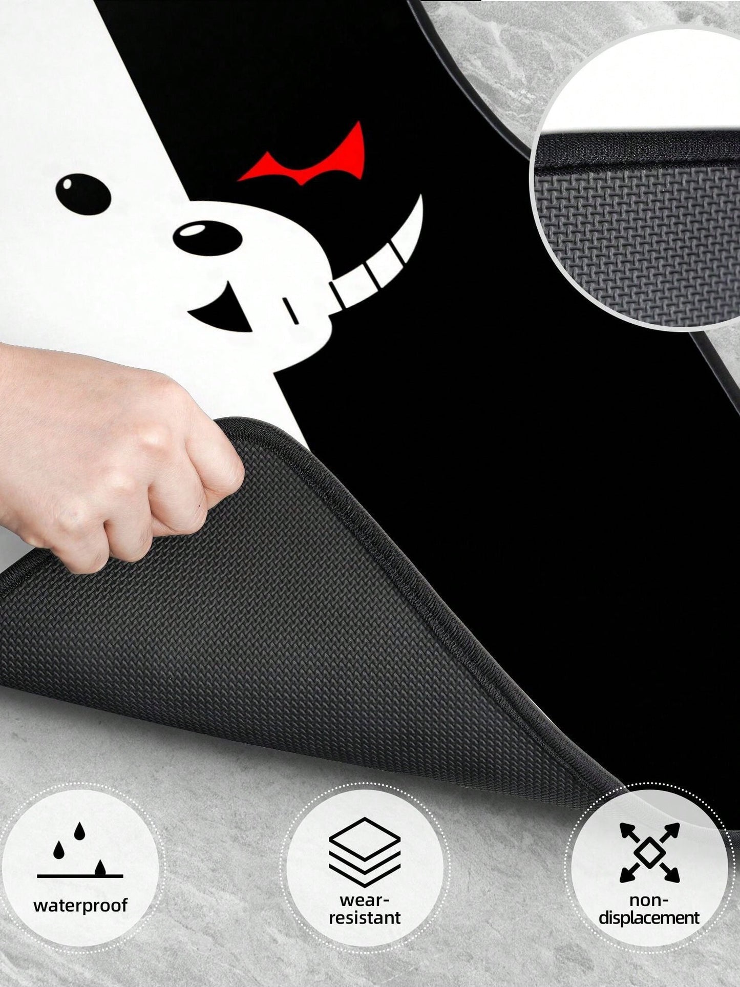 Monokuma 4-Piece Custom Printed All-Weather Floor Mats- Universal Fit For Suv, Truck, Van| Easy Clean
