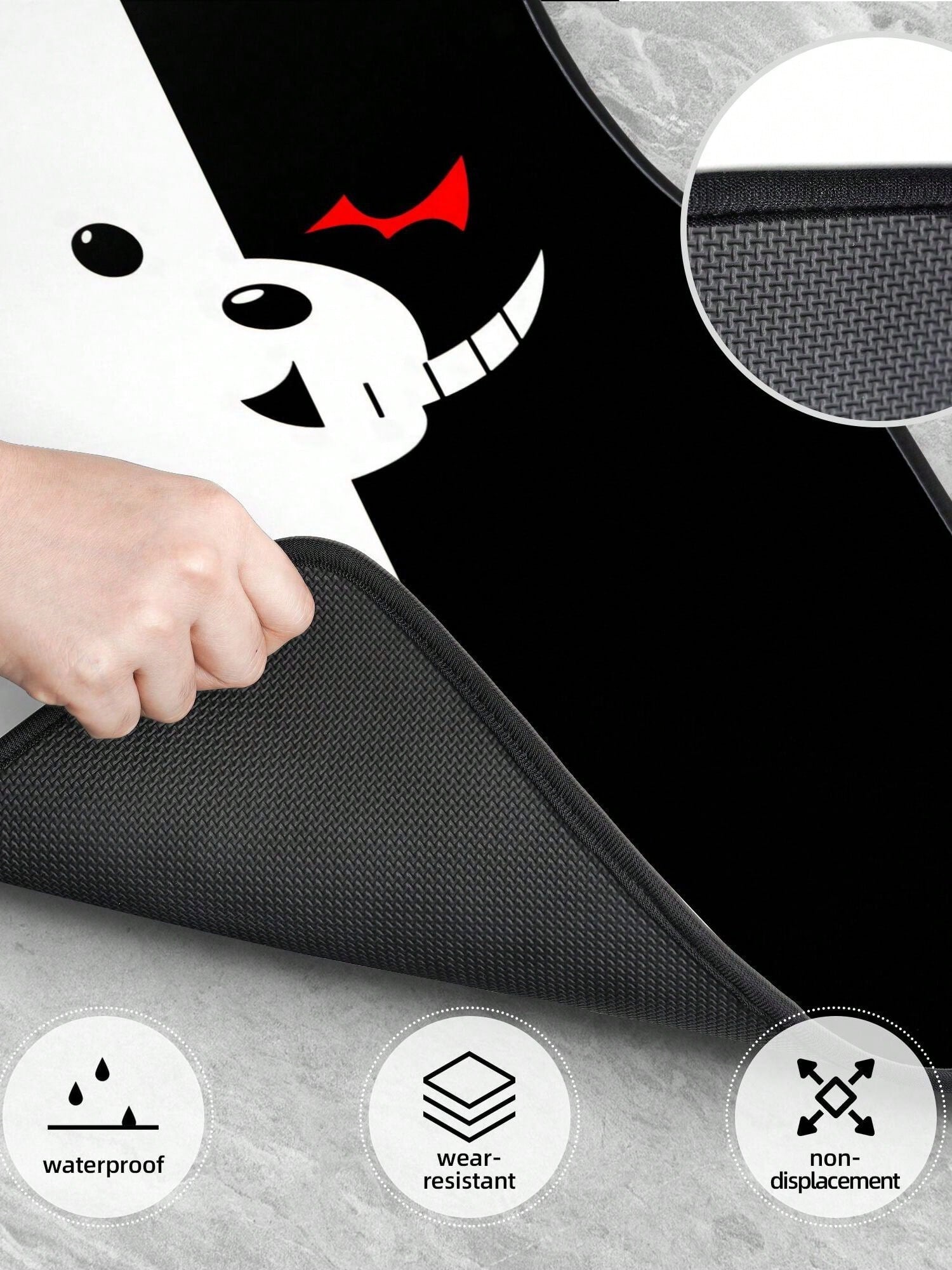 Monokuma 4-Piece Custom Printed All-Weather Floor Mats- Universal Fit For Suv, Truck, Van| Easy Clean