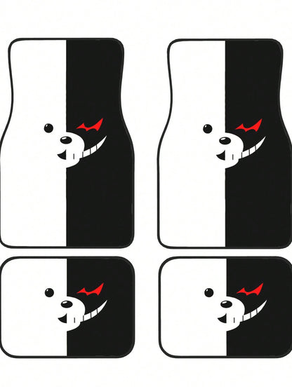 Monokuma 4-Piece Custom Printed All-Weather Floor Mats- Universal Fit For Suv, Truck, Van| Easy Clean