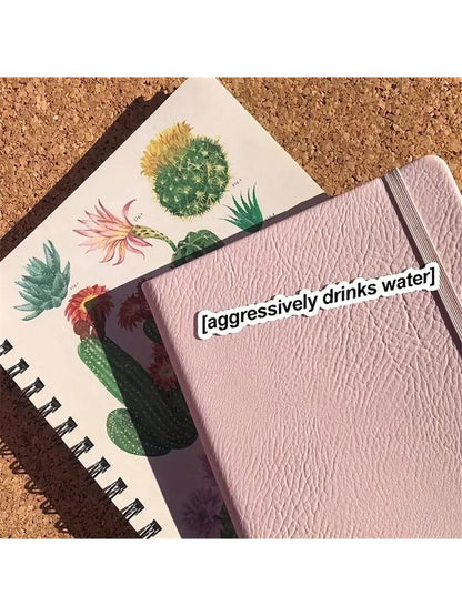 Motivational Drinking Water Stickers, Fun Water Bottle Slogan Stickers, Aesthetic Text Stickers, Cup Stickers, Waterproof Sticker Pack For Decorating Cups, Bottles, School Supplies, Crafts, DIY Art Su