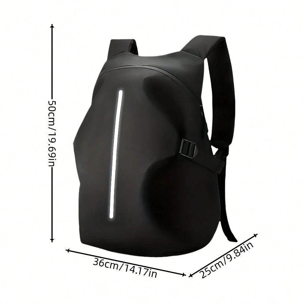 Motorcycle Backpack With Helmet Storage- Heavy-Duty High Quality Riding Backpack, Large Capacity Motorcycle Travel Bag With Reflective Strips, Secure Zipper Closure, PVC Construction- For Men & Wome