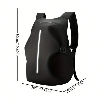Motorcycle Backpack With Helmet Storage- Heavy-Duty High Quality Riding Backpack, Large Capacity Motorcycle Travel Bag With Reflective Strips, Secure Zipper Closure, PVC Construction- For Men & Wome