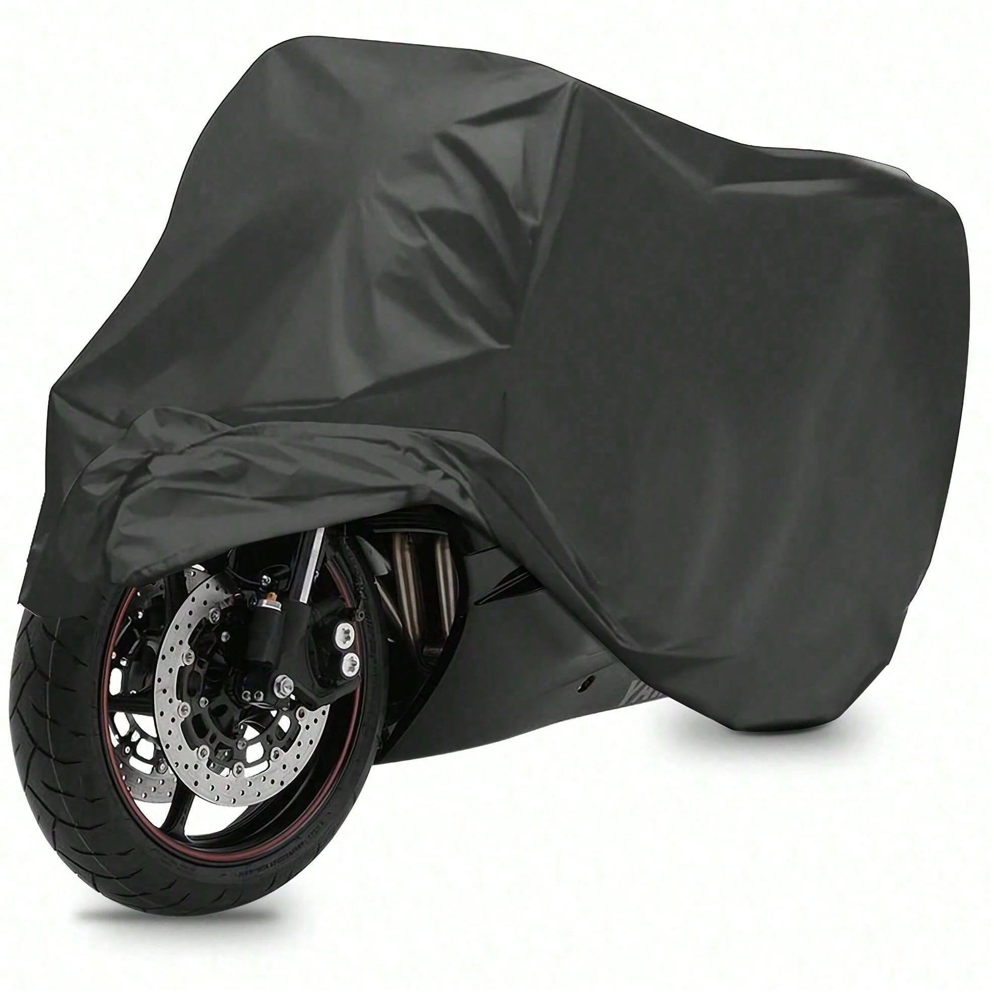 Motorcycle/Bicycle/Electric Scooter Cover- Waterproof, Dustproof, UV-Resistant And Snowproof Cover, Black Motorcycle Accessory, Fits Most Motorcycles And Bicycles