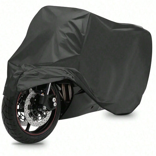 Motorcycle/Bicycle/Electric Scooter Cover- Waterproof, Dustproof, UV-Resistant And Snowproof Cover, Black Motorcycle Accessory, Fits Most Motorcycles And Bicycles