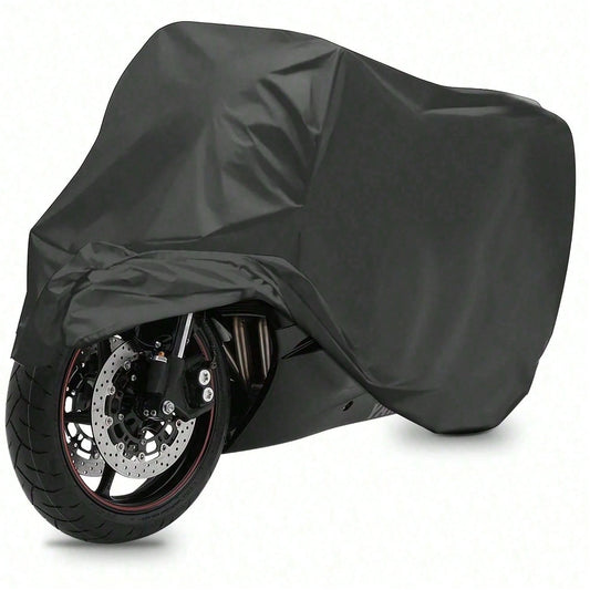 Motorcycle/Bicycle/Electric Scooter Cover- Waterproof, Dustproof, UV-Resistant And Snowproof Cover, Black Motorcycle Accessory, Fits Most Motorcycles And Bicycles