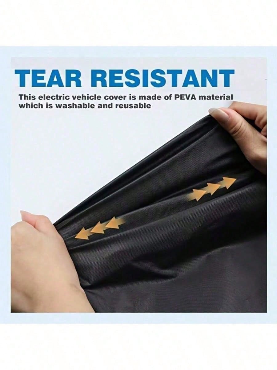 Motorcycle/Bicycle/Electric Scooter Cover- Waterproof, Dustproof, UV-Resistant And Snowproof Cover, Black Motorcycle Accessory, Fits Most Motorcycles And Bicycles