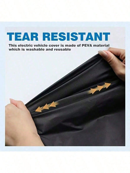 Motorcycle/Bicycle/Electric Scooter Cover- Waterproof, Dustproof, UV-Resistant And Snowproof Cover, Black Motorcycle Accessory, Fits Most Motorcycles And Bicycles