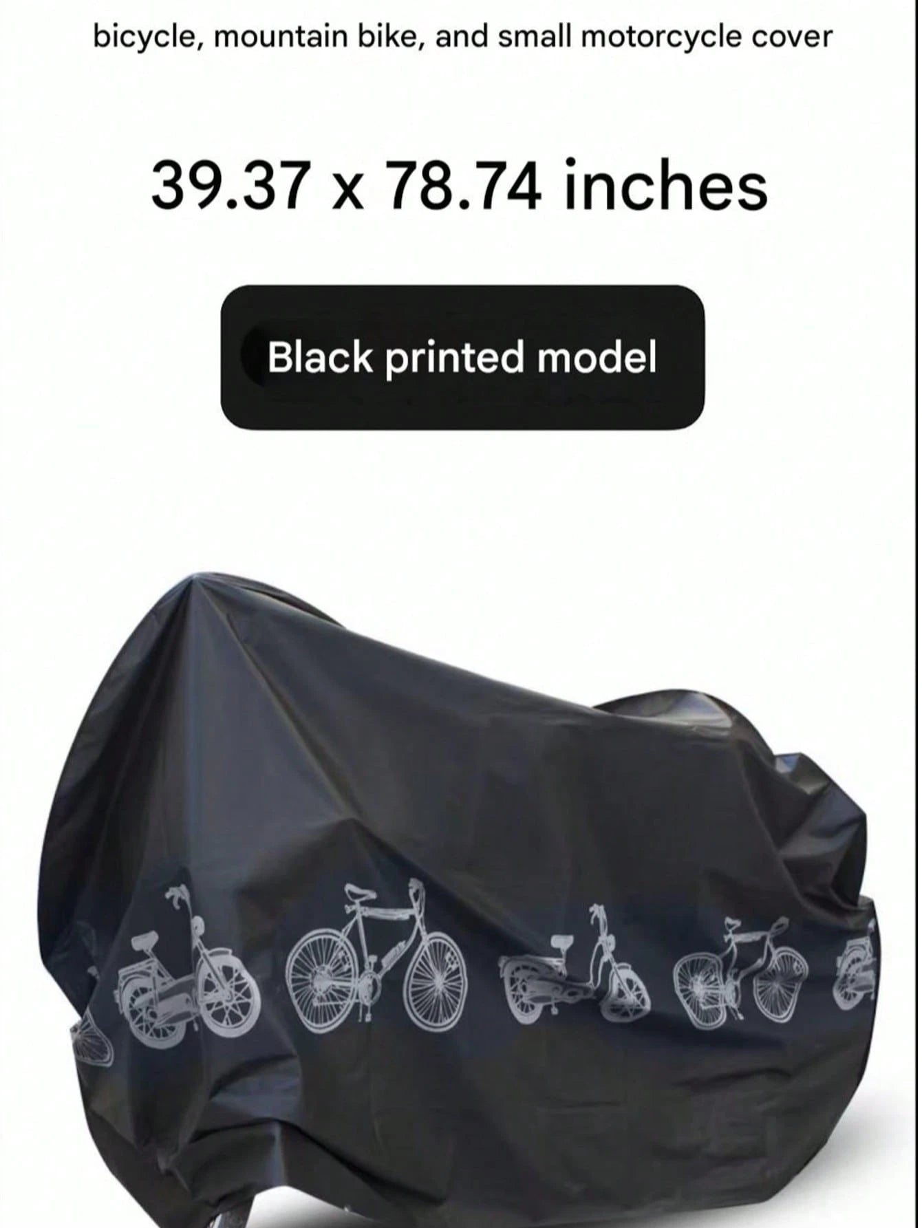 Motorcycle/Bicycle/Electric Scooter Cover- Waterproof, Dustproof, UV-Resistant And Snowproof Cover, Black Motorcycle Accessory, Fits Most Motorcycles And Bicycles