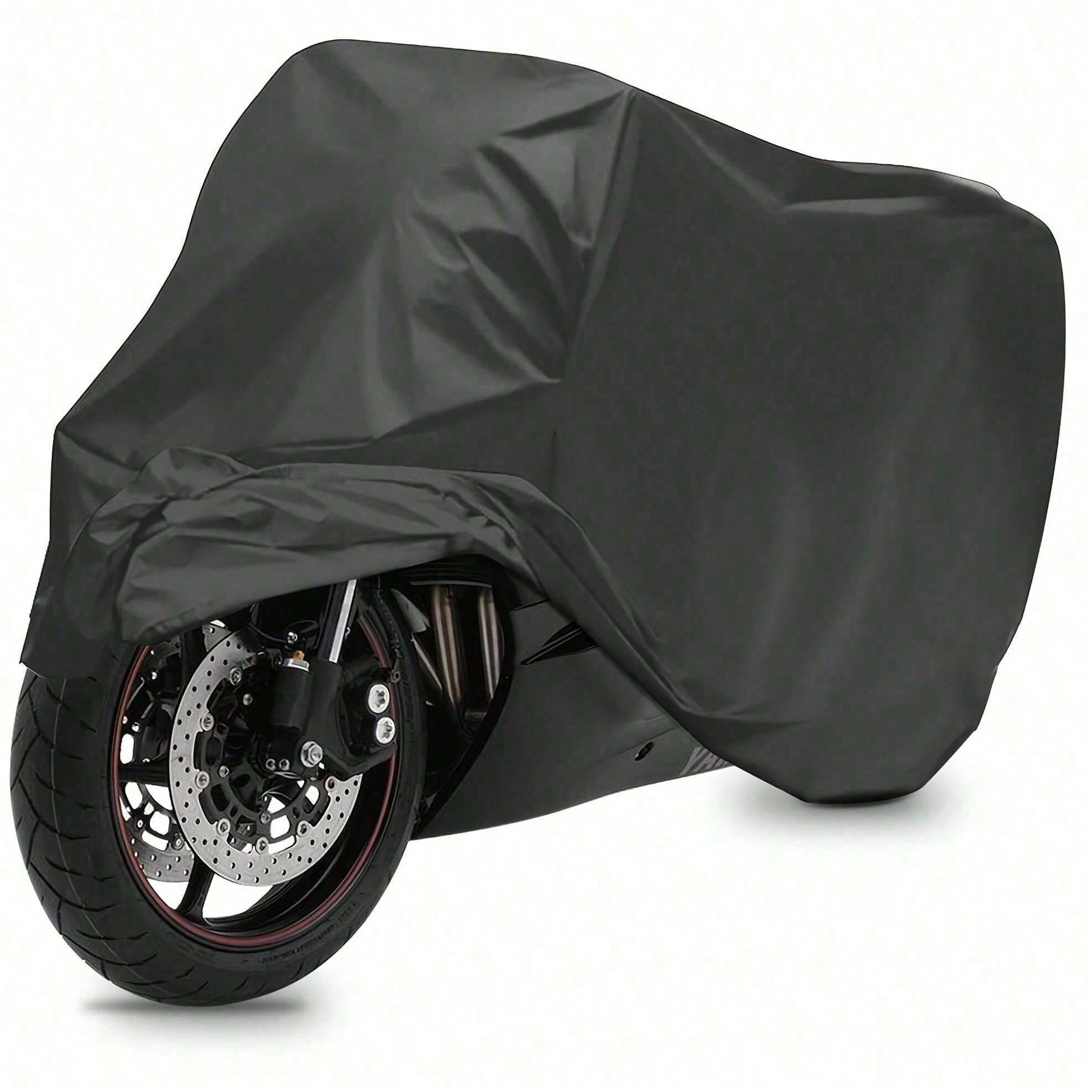 Motorcycle/Bicycle/Electric Scooter Cover- Waterproof, Dustproof, UV-Resistant And Snowproof Cover, Black Motorcycle Accessory, Fits Most Motorcycles And Bicycles
