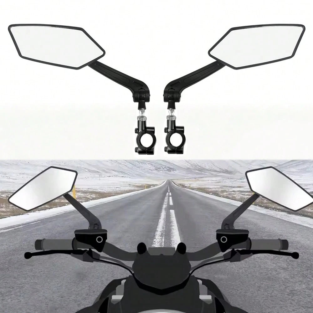 Motorcycle Rear View Mirrors,Fits 7/8" (22mm) Handlebar 360° Rotatable Wide Angle Safety Glass For Bicycles,Mountain Bike, Varadero XL 1000 Varadero1000 Varadero125 Adjustable Rearview Side Mirrors Ac
