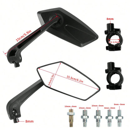 Motorcycle Rear View Mirrors,Fits 7/8" (22mm) Handlebar 360° Rotatable Wide Angle Safety Glass For Bicycles,Mountain Bike, Varadero XL 1000 Varadero1000 Varadero125 Adjustable Rearview Side Mirrors Ac