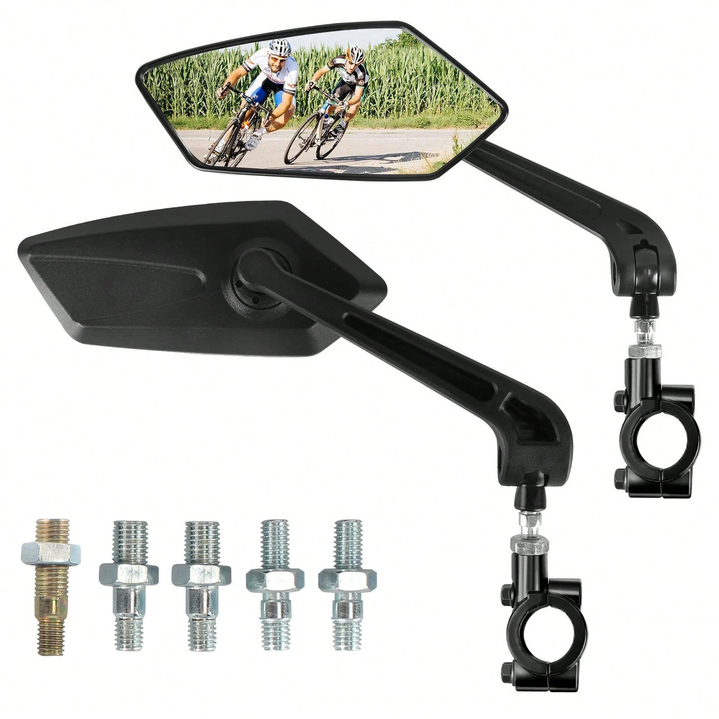 Motorcycle Rear View Mirrors,Fits 7/8" (22mm) Handlebar 360° Rotatable Wide Angle Safety Glass For Bicycles,Mountain Bike, Varadero XL 1000 Varadero1000 Varadero125 Adjustable Rearview Side Mirrors Ac