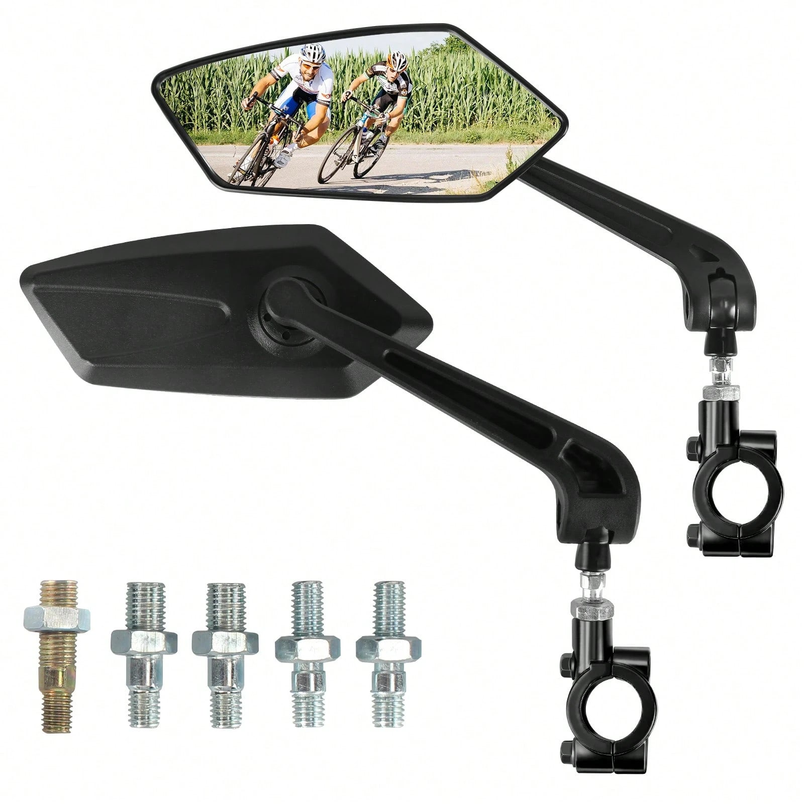 Motorcycle Rear View Mirrors,Fits 7/8" (22mm) Handlebar 360° Rotatable Wide Angle Safety Glass For Bicycles,Mountain Bike, Varadero XL 1000 Varadero1000 Varadero125 Adjustable Rearview Side Mirrors Ac