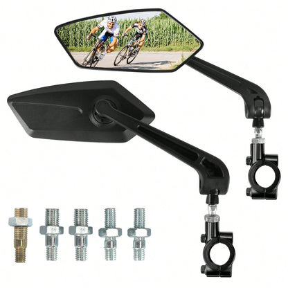 Motorcycle Rear View Mirrors,Fits 7/8" (22mm) Handlebar 360° Rotatable Wide Angle Safety Glass For Bicycles,Mountain Bike, Varadero XL 1000 Varadero1000 Varadero125 Adjustable Rearview Side Mirrors Ac