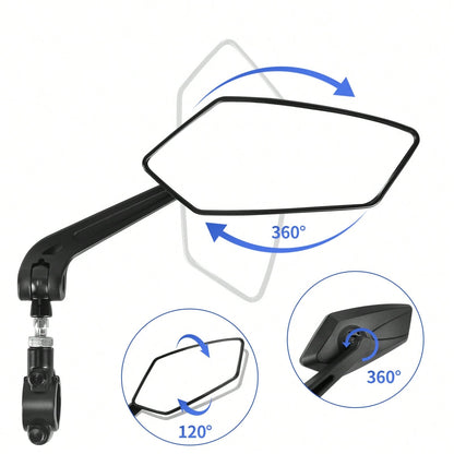 Motorcycle Rear View Mirrors,Fits 7/8" (22mm) Handlebar 360° Rotatable Wide Angle Safety Glass For Bicycles,Mountain Bike, Varadero XL 1000 Varadero1000 Varadero125 Adjustable Rearview Side Mirrors Ac