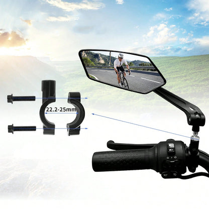 Motorcycle Rear View Mirrors,Fits 7/8" (22mm) Handlebar 360° Rotatable Wide Angle Safety Glass For Bicycles,Mountain Bike, Varadero XL 1000 Varadero1000 Varadero125 Adjustable Rearview Side Mirrors Ac