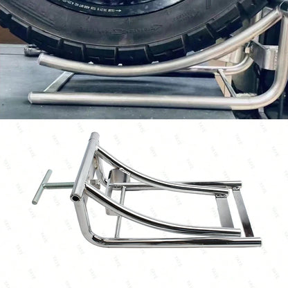 Motorcycle Rear Wheel Auxiliary Replacement & Repair Tool- Height Adjustable Lift Stand (Suitable For Dirt Bike And Motocross Bike Maintenance)