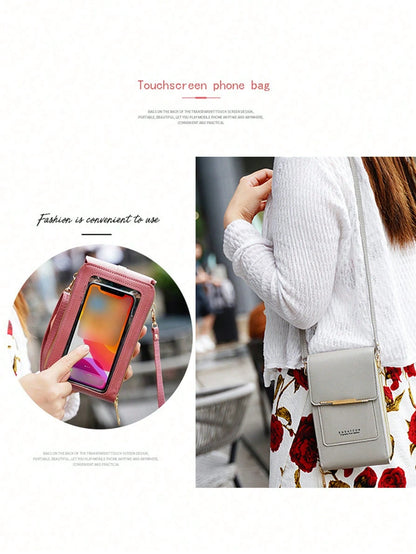 Multi-Functional Women's Wallet, Touch Screen Phone Wallet, Mini Flip Cover Crossbody Bag, Fashion Wallet With Card Slots, Vertical Phone Pouch, Women's Phone Bag, Wallet, Christmas Gift, Thanksgiving
