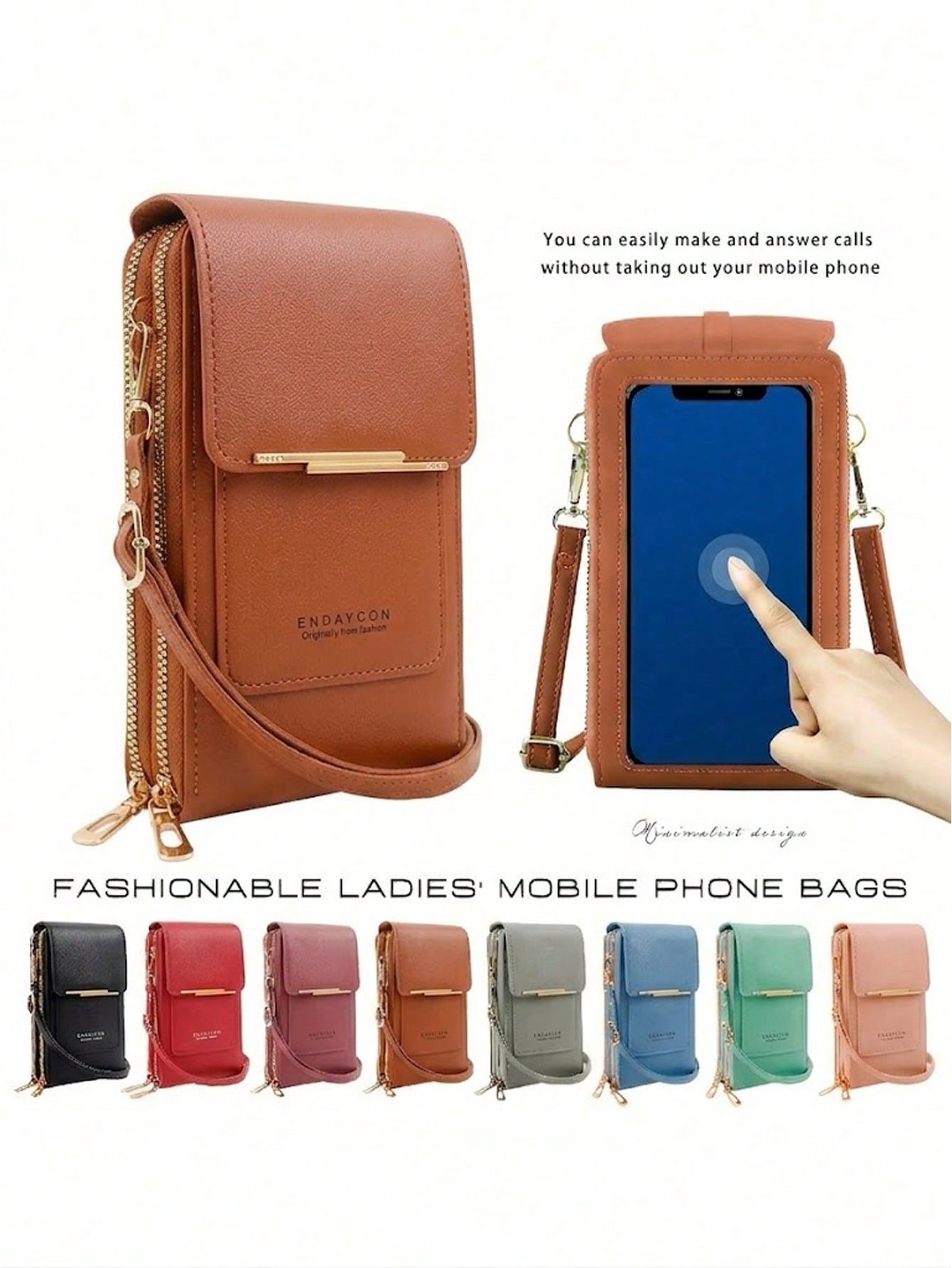 Multi-Functional Women's Wallet, Touch Screen Phone Wallet, Mini Flip Cover Crossbody Bag, Fashion Wallet With Card Slots, Vertical Phone Pouch, Women's Phone Bag, Wallet, Christmas Gift, Thanksgiving