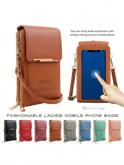 Multi-Functional Women's Wallet, Touch Screen Phone Wallet, Mini Flip Cover Crossbody Bag, Fashion Wallet With Card Slots, Vertical Phone Pouch, Women's Phone Bag, Wallet, Christmas Gift, Thanksgiving