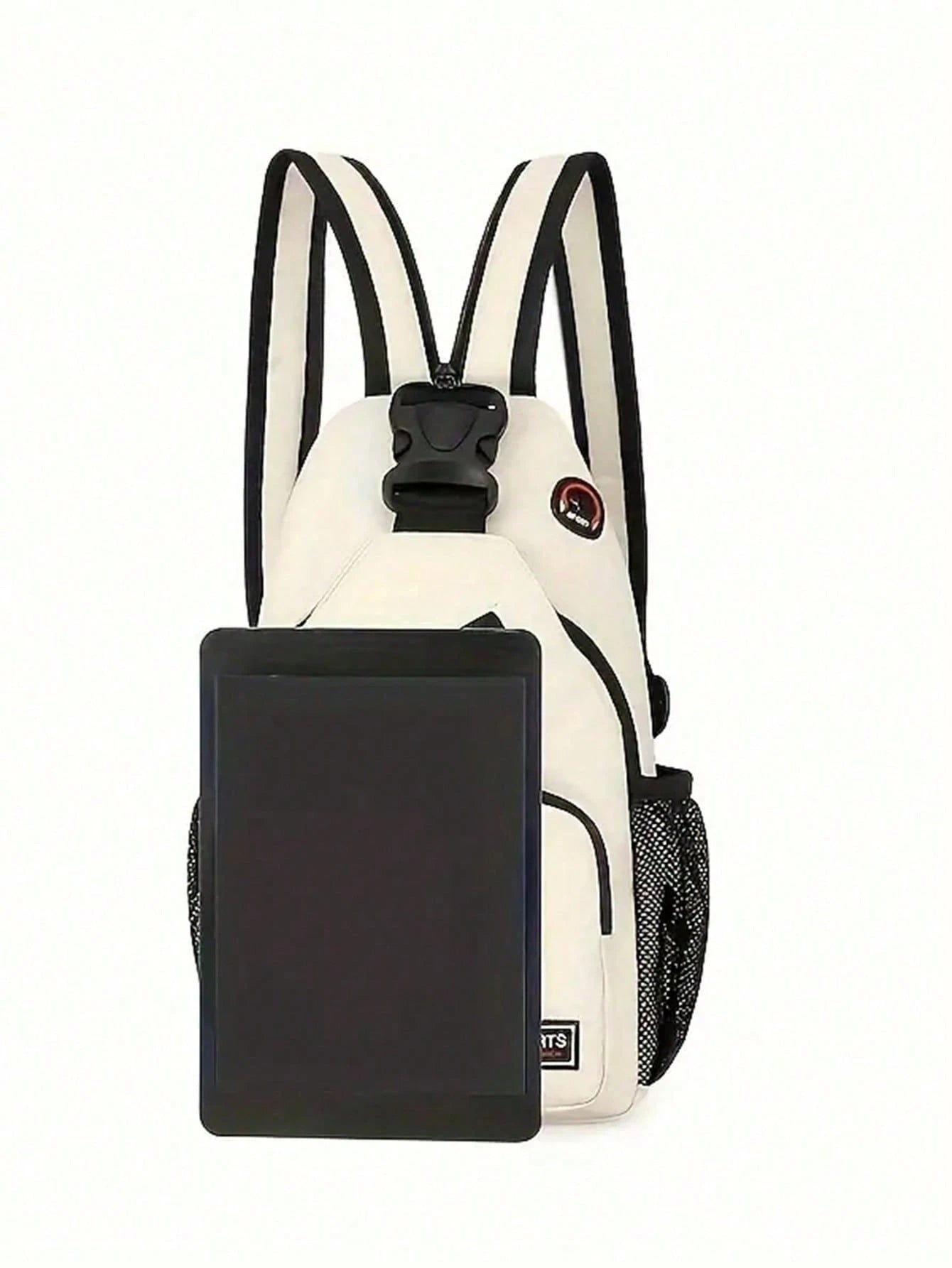 Multi-Pocket Shoulder Bag, Casual Nylon Crossbody Bag, Travel Hiking Daily Backpack With Zipper Strap, Essential For School