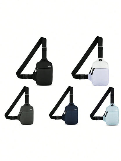 Multi-Pocket Shoulder Bag, Casual Nylon Crossbody Bag, Travel Hiking Daily Backpack With Zipper Strap, Essential For School