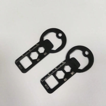 Multifunctional Car Lock Tongue Portable Bottle Opener Keychain Wrench Outdoor Convenient EDC Tool