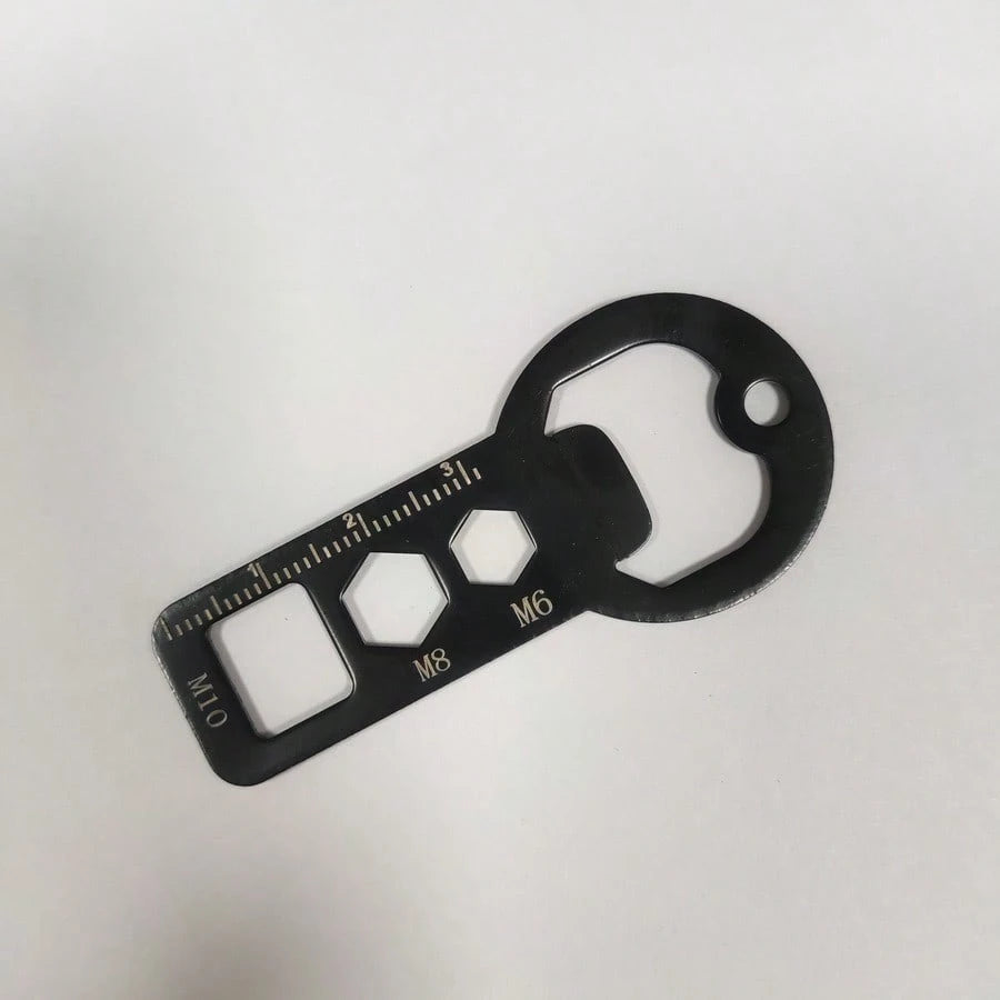 Multifunctional Car Lock Tongue Portable Bottle Opener Keychain Wrench Outdoor Convenient EDC Tool