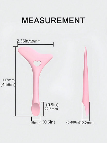 Multifunctional Makeup Eyeliner Stencil, 1pc Silicone Reusable Waterproof Tool For Liner Makeup Brush Pen Stamp Thin Sharpener Cat Eyes Smoky Eye Small Angled Wing Tip, Aid Eyeliner Molds Guide Templa