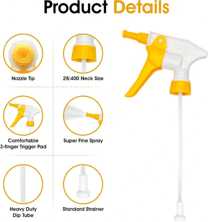Nanoskin 6-Pack Heavy-Duty Foamer Trigger Sprayer U2013 High-Volume, Comfortable Grip, Acid-Resistant, Durable Design, 9 1_4" Dip Tube| Ideal For Professional Auto Detailing And Cleaning Applicat