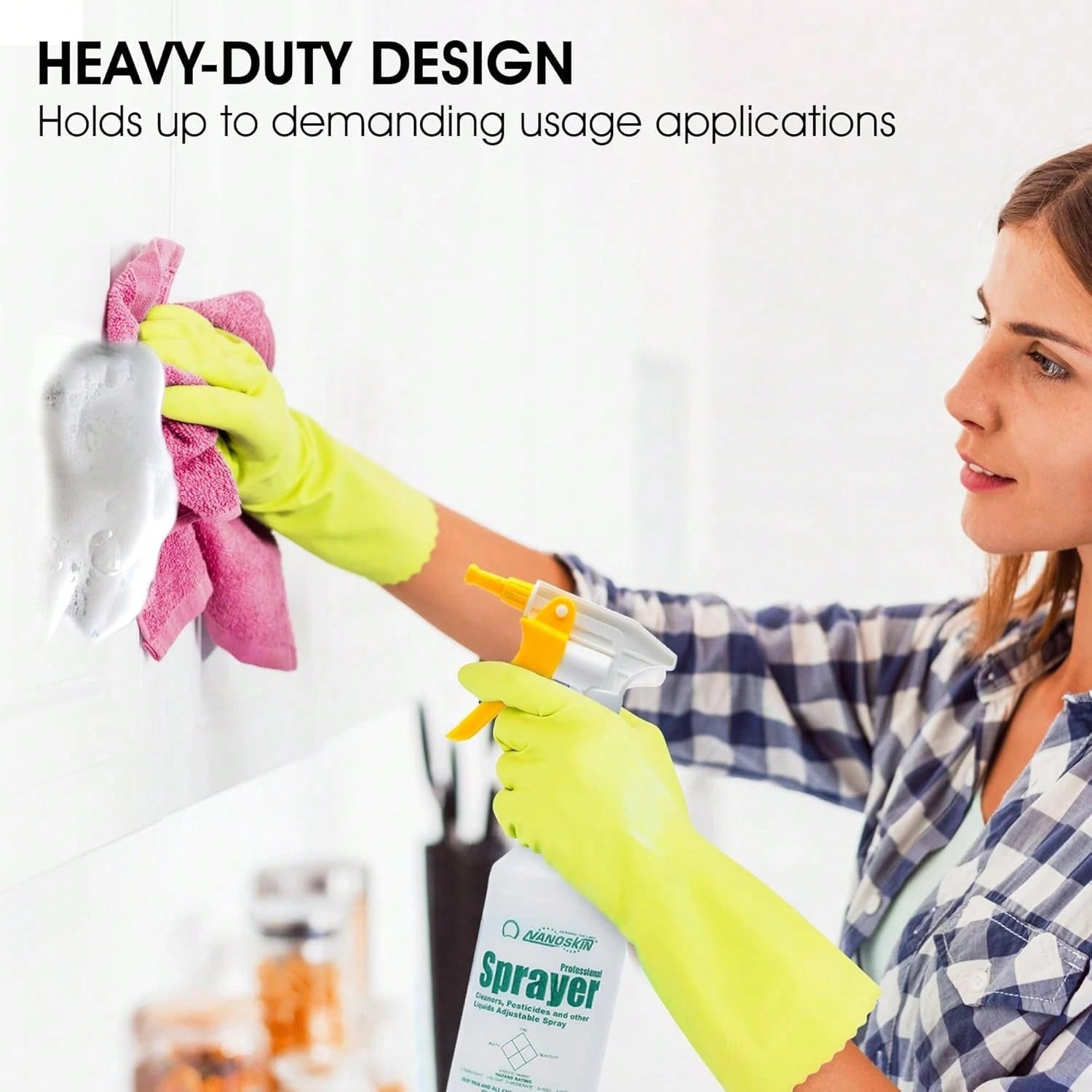 Nanoskin 6-Pack Heavy-Duty Foamer Trigger Sprayer U2013 High-Volume, Comfortable Grip, Acid-Resistant, Durable Design, 9 1_4" Dip Tube| Ideal For Professional Auto Detailing And Cleaning Applicat