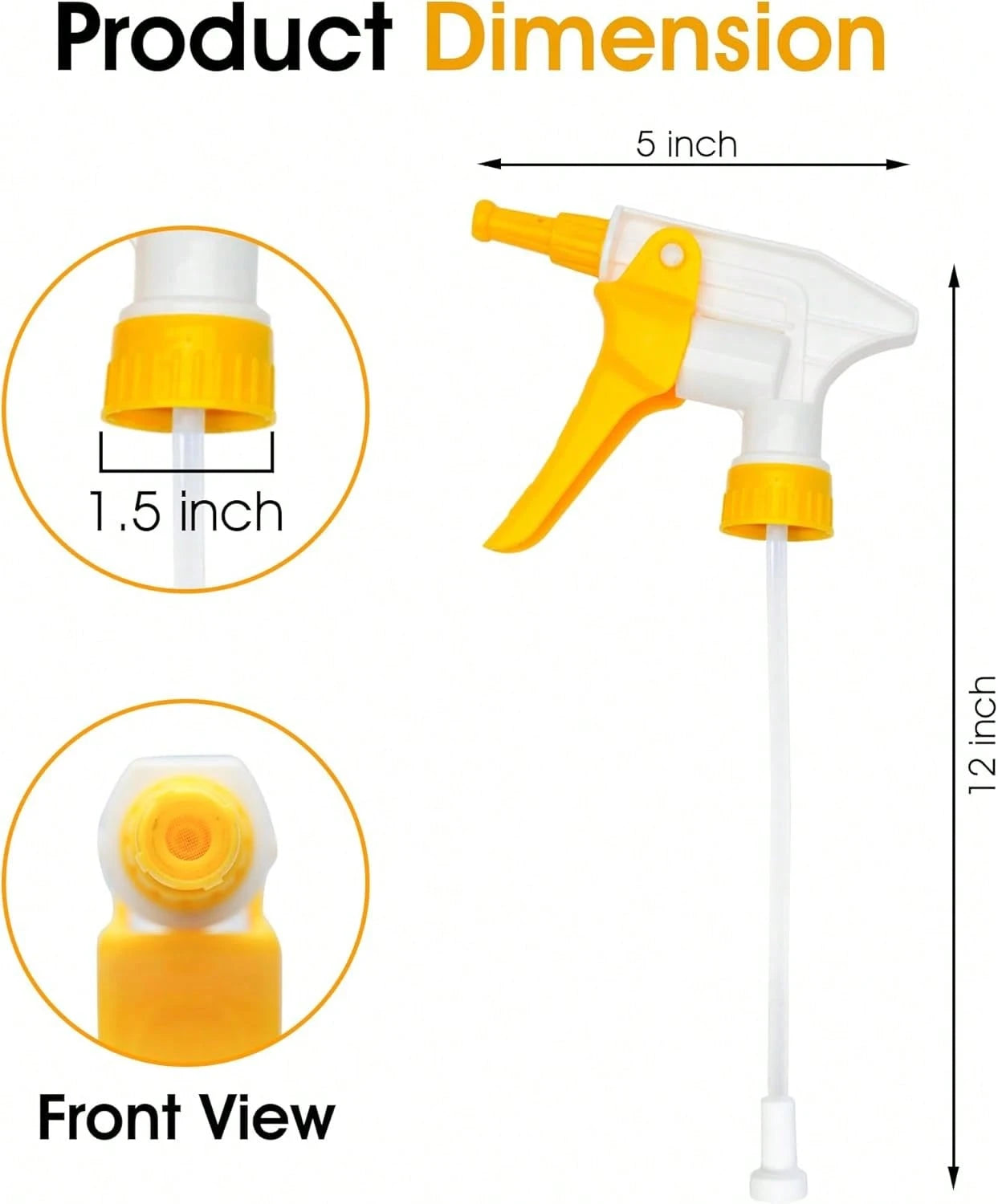 Nanoskin 6-Pack Heavy-Duty Foamer Trigger Sprayer U2013 High-Volume, Comfortable Grip, Acid-Resistant, Durable Design, 9 1_4" Dip Tube| Ideal For Professional Auto Detailing And Cleaning Applicat