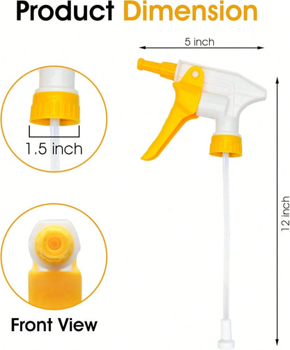 Nanoskin 6-Pack Heavy-Duty Foamer Trigger Sprayer U2013 High-Volume, Comfortable Grip, Acid-Resistant, Durable Design, 9 1_4" Dip Tube| Ideal For Professional Auto Detailing And Cleaning Applicat