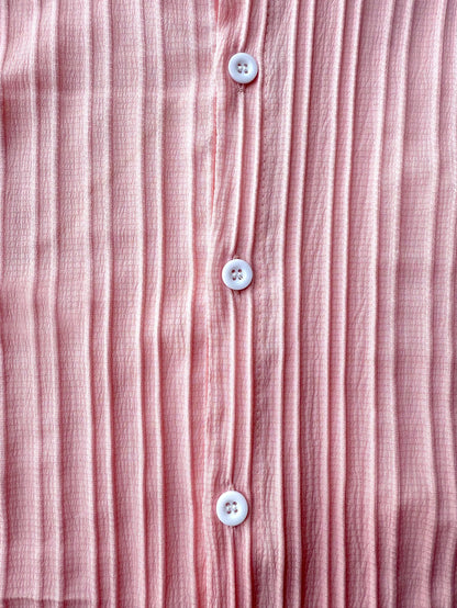Naviga Onda Men's Plus Size Summer Pink Casual Solid Color Short Sleeve Shirt And Shorts Set,Beach Party Pool Holiday Vacation Hawaii Tropical Swim Bathing Outfit