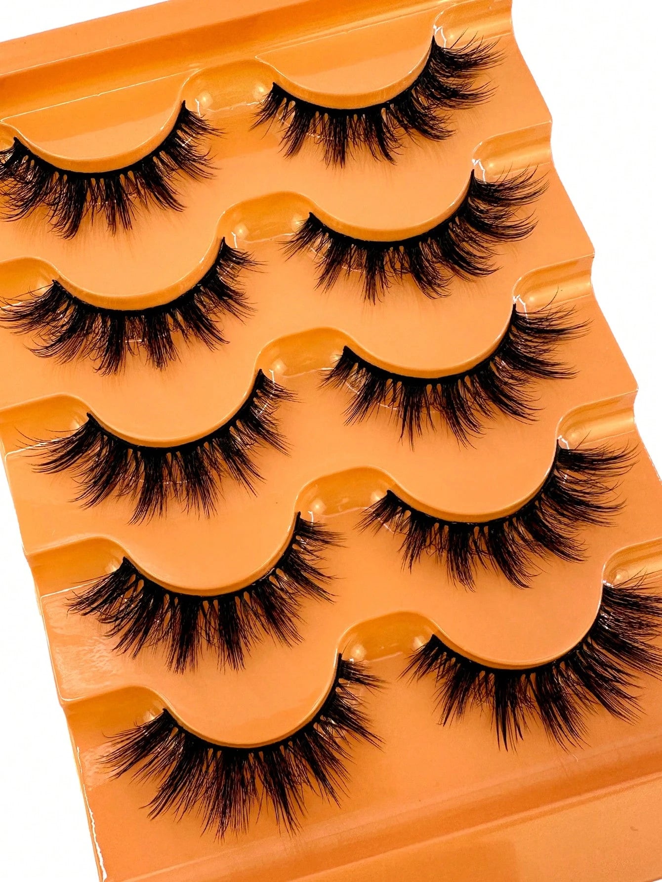 New 5Pairs Manga Lashes Cat Eye Lashes Faux Mink Eyelashes Fox Eye Eyelashes Natural Full False Eyelashes Cosplay Travel Essentials Makeup Tools Strip Lashes, Lashes, Eyelashes, Fake Lashes