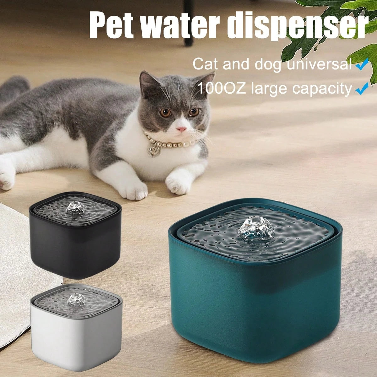 New Automatic Cat Water Fountain With Filter, Large Capacity Smart Pet Water Dispenser, Quiet Flow Design, Adjustable Water Pump, Low Decibel Circulating Water, Suitable For Dogs And Cats