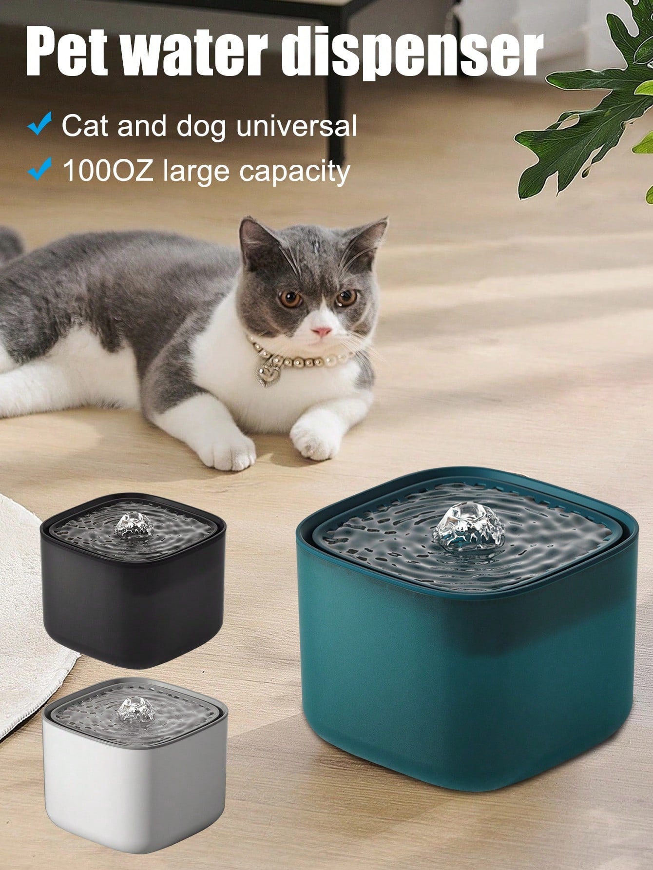 New Automatic Cat Water Fountain With Filter, Large Capacity Smart Pet Water Dispenser, Quiet Flow Design, Adjustable Water Pump, Low Decibel Circulating Water, Suitable For Dogs And Cats